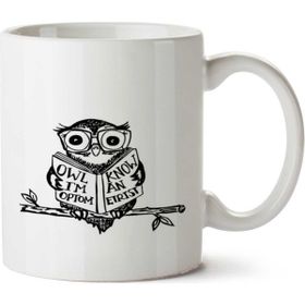 Art Hediye Optometry Owl By İki Tarafı Baskılı Kupa Bardak