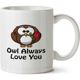 Art Hediye Owl Always Love İki Tarafı Baskılı Kupa Bardak