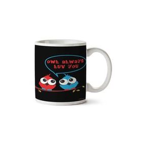 Art Hediye Owl Always Luv You İki Tarafı Baskılı Kupa Bardak