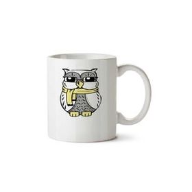 Art Hediye Owl Atkı Baykuş İki Tarafı Baskılı Kupa Bardak