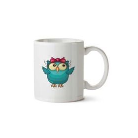 Art Hediye Owl Baykuş Papyon İki Tarafı Baskılı Kupa Bardak