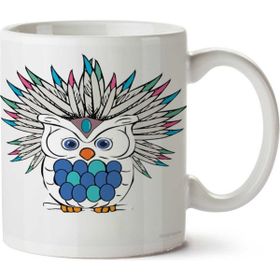 Art Hediye Owl Baykuş Renk İki Tarafı Baskılı Kupa Bardak