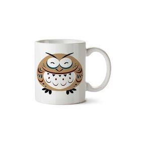 Art Hediye Owl Baykuş Tombul İki Tarafı Baskılı Kupa Bardak