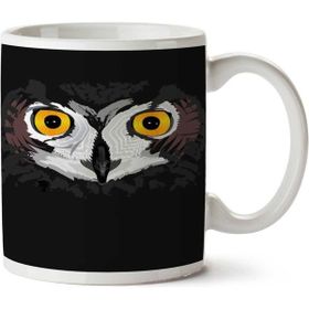 Art Hediye Owl Eyes Black İki Tarafı Baskılı Kupa Bardak