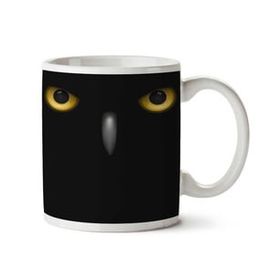 Art Hediye Owl Eyes İki Tarafı Baskılı Kupa Bardak