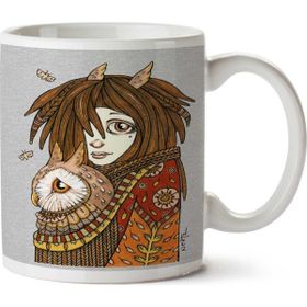 Art Hediye Owl Keeper By İki Tarafı Baskılı Kupa Bardak