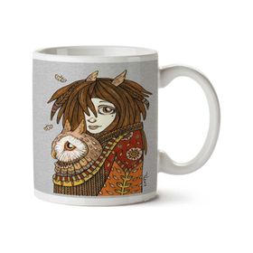 Art Hediye Owl Keeper By İki Tarafı Baskılı Kupa Bardak