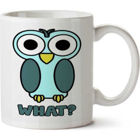 Art Hediye Owl Says Ne İki Tarafı Baskılı Kupa Bardak