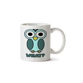 Art Hediye Owl Says Ne İki Tarafı Baskılı Kupa Bardak