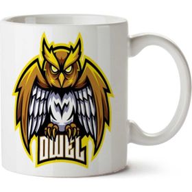 Art Hediye Owl Sport Baykuş İki Tarafı Baskılı Kupa Bardak