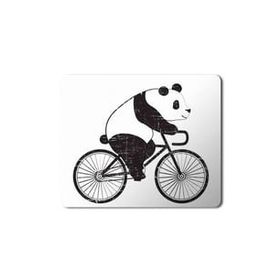 Art Hediye Panda Bisiklet Süren Panda Baskılı 23x19 cm Mouse Pad