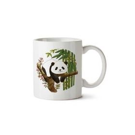 Art Hediye Panda Dalda Yatış İki Tarafı Baskılı Kupa Bardak