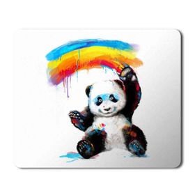 Art Hediye Panda Gökkuşağı Baskılı 23x19 cm Mouse Pad