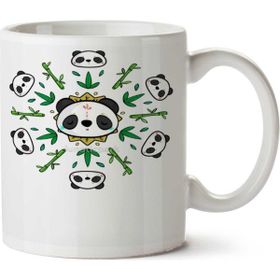 Art Hediye Panda Mandala İki Tarafı Baskılı Kupa Bardak