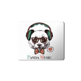 Art Hediye Panda Music Müzik Baskılı 23x19 cm Mouse Pad