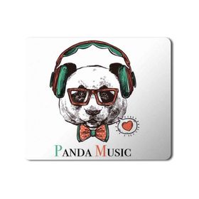 Art Hediye Panda Music Müzik Baskılı 23x19 cm Mouse Pad
