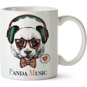 Art Hediye Panda Music Müzik İki Tarafı Baskılı Kupa Bardak