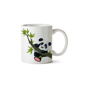 Art Hediye Panda Sevimli Panda Ağaçta İki Tarafı Baskılı Kupa Bardak