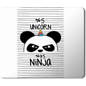 Art Hediye Panda Unicorn Ninja Baskılı 23x19 cm Mouse Pad