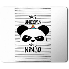 Art Hediye Panda Unicorn Ninja Baskılı 23x19 cm Mouse Pad
