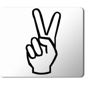 Art Hediye Peace Hand Drawing Baskılı 23x19 cm Mouse Pad