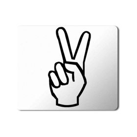 Art Hediye Peace Hand Drawing Baskılı 23x19 cm Mouse Pad