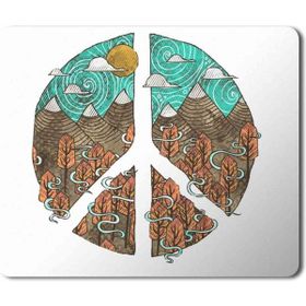 Art Hediye Peacebarış Amblemi Baskılı 23x19 cm Mouse Pad