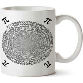 Art Hediye Pi Symbol Sketch İki Tarafı Baskılı Kupa Bardak