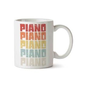 Art Hediye Piano Piyano İki Tarafı Baskılı Kupa Bardak