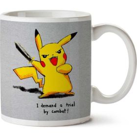 Art Hediye Pikachu Trial By Combat Game Of Thrones Pokemon Iki Tarafı Baskılı Kupa Bardak