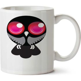 Art Hediye Pink Eye Owl By İki Tarafı Baskılı Kupa Bardak