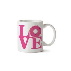 Art Hediye Pink Love Donuts İki Tarafı Baskılı Kupa Bardak