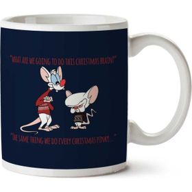 Art Hediye Pinky And The Brain Christmas Plans İki Tarafı Baskılı Kupa Bardak