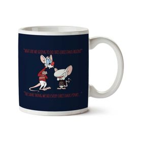 Art Hediye Pinky And The Brain Christmas Plans İki Tarafı Baskılı Kupa Bardak