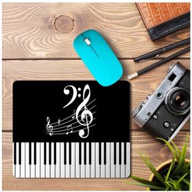 Art Hediye Piyano Müzik Klavye Sol Anahtarı Baskılı 23x19 cm Mouse Pad