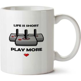 Art Hediye Play More İki Tarafı Baskılı Kupa Bardak