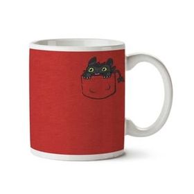 Art Hediye Pocket Toothless İki Tarafı Baskılı Kupa Bardak