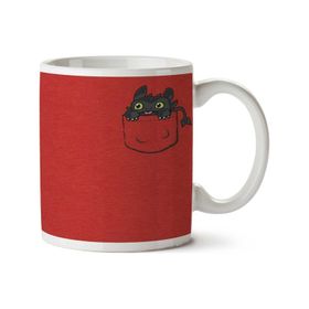 Art Hediye Pocket Toothless İki Tarafı Baskılı Kupa Bardak