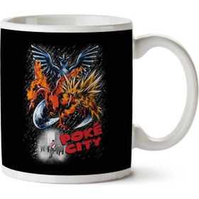 Art Hediye Poke City Pokemon Sin City İki Tarafı Baskılı Kupa Bardak