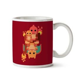 Art Hediye Pokemon Charmander Charmeleon Charizard İki Tarafı Baskılı Kupa Bardak