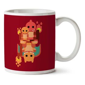 Art Hediye Pokemon Charmander Charmeleon Charizard İki Tarafı Baskılı Kupa Bardak