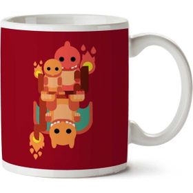 Art Hediye Pokemon Charmander Charmeleon Charizard İki Tarafı Baskılı Kupa Bardak