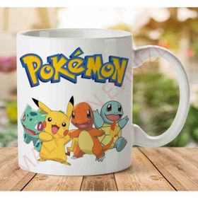 Art Hediye Pokemon Dörtlü İki Tarafı Baskılı Kupa Bardak