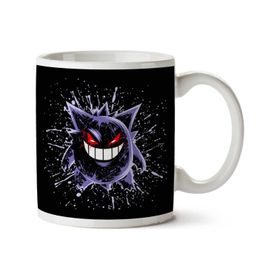 Art Hediye Pokemon Gengar Splatter İki Tarafı Baskılı Kupa Bardak