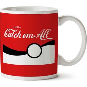 Art Hediye Pokemon Gotta Catch Em All Coke Logo İki Tarafı Baskılı Kupa Bardak