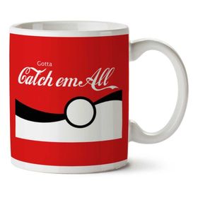 Art Hediye Pokemon Gotta Catch Em All Coke Logo İki Tarafı Baskılı Kupa Bardak
