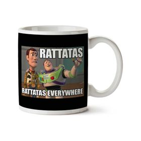 Art Hediye Pokemon Rattatas Everywhere Woody Buzz Toy Story Pixar iki Tarafı Baskılı Kupa Bardak