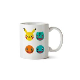 Art Hediye Pokemon Starters And Pikachu Circle Heads İki Tarafı Baskılı Kupa Bardak