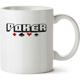 Art Hediye Poker Naipe İki Tarafı Baskılı Kupa Bardak
