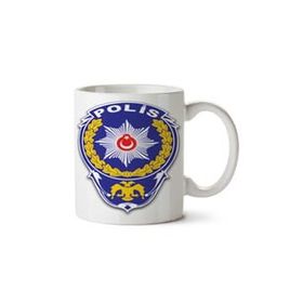 Art Hediye Polis Logosu İki Tarafı Baskılı Kupa Bardak